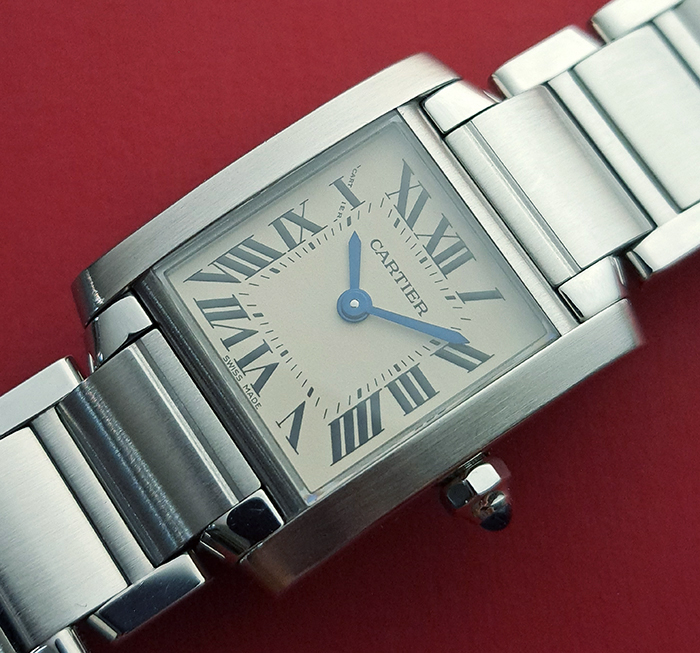 Small Ladies' Cartier Tank Francaise Quartz Wristwatch Ref. W51008Q3